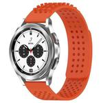 For Samsung  Galaxy Watch 4 Classic 42mm 20mm Holes Breathable 3D Dots Silicone Watch Band(Orange)