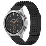 For Samsung  Galaxy Watch 4 Classic 46mm 20mm Holes Breathable 3D Dots Silicone Watch Band(Black)