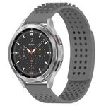 For Samsung  Galaxy Watch 4 Classic 46mm 20mm Holes Breathable 3D Dots Silicone Watch Band(Grey)