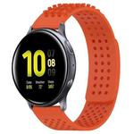 For Samsung Galaxy Watch Active 2 44mm 20mm Holes Breathable 3D Dots Silicone Watch Band(Orange)