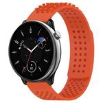 For Amazfit GTR Mini 20mm Holes Breathable 3D Dots Silicone Watch Band(Orange)