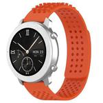 For Amazfit Pop 20mm Holes Breathable 3D Dots Silicone Watch Band(Orange)