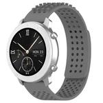 For Amazfit Pop 20mm Holes Breathable 3D Dots Silicone Watch Band(Grey)