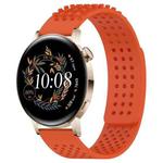 For Huawei Watch GT3 42mm 20mm Holes Breathable 3D Dots Silicone Watch Band(Orange)