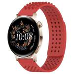 For Huawei Watch GT3 42mm 20mm Holes Breathable 3D Dots Silicone Watch Band(Red)