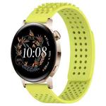 For Huawei Watch GT3 42mm 20mm Holes Breathable 3D Dots Silicone Watch Band(Lime Green)