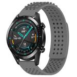 For Huawei Watch GT2 42mm 20mm Holes Breathable 3D Dots Silicone Watch Band(Grey)