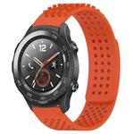 For Huawei Watch 2 20mm Holes Breathable 3D Dots Silicone Watch Band(Orange)