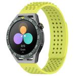 For Huawei Watch GT3 SE 22mm Holes Breathable 3D Dots Silicone Watch Band(Lime Green)