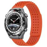 For Huawei Watch Ultimate 22mm Holes Breathable 3D Dots Silicone Watch Band(Orange)