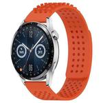 For Huawei Watch GT3 46mm 22mm Holes Breathable 3D Dots Silicone Watch Band(Orange)