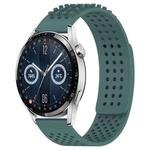 For Huawei Watch GT3 46mm 22mm Holes Breathable 3D Dots Silicone Watch Band(Olive Green)