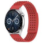 For Huawei Watch GT3 46mm 22mm Holes Breathable 3D Dots Silicone Watch Band(Red)