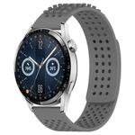 For Huawei Watch GT3 46mm 22mm Holes Breathable 3D Dots Silicone Watch Band(Grey)