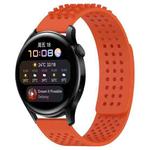 For Huawei Watch 3 22mm Holes Breathable 3D Dots Silicone Watch Band(Orange)