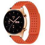 For Honor Watch GS 3 22mm Holes Breathable 3D Dots Silicone Watch Band(Orange)