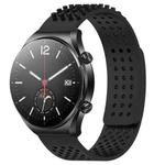 For Xiaomi MI Watch S1 22mm Holes Breathable 3D Dots Silicone Watch Band(Black)