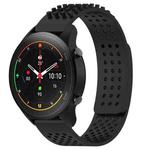 For Xiaomi MI Watch S1 Pro 22mm Holes Breathable 3D Dots Silicone Watch Band(Black)
