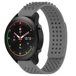 For Xiaomi MI Watch S1 Pro 22mm Holes Breathable 3D Dots Silicone Watch Band(Grey)