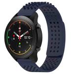 For Xiaomi MI Watch S1 Pro 22mm Holes Breathable 3D Dots Silicone Watch Band(Midnight Blue)