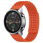 For Xiaomi MI Watch Color 22mm Holes Breathable 3D Dots Silicone Watch Band(Orange)