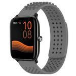 For Xiaomi Haylou GST LS09B 22mm Holes Breathable 3D Dots Silicone Watch Band(Grey)