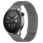 For Amazfit GTR 4 22mm Holes Breathable 3D Dots Silicone Watch Band(Grey)