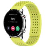 For Amazfit GTR 2 22mm Holes Breathable 3D Dots Silicone Watch Band(Lime Green)