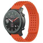 For Amazfit GTR 47mm 22mm Holes Breathable 3D Dots Silicone Watch Band(Orange)