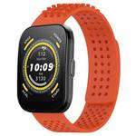 For Amazfit Bip 5 22mm Holes Breathable 3D Dots Silicone Watch Band(Orange)