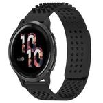 For Garmin Venu 2 22mm Holes Breathable 3D Dots Silicone Watch Band(Black)