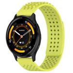 For Garmin Venu 3 22mm Holes Breathable 3D Dots Silicone Watch Band(Lime Green)