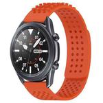 For Samsung Galaxy Watch3 45mm 22mm Holes Breathable 3D Dots Silicone Watch Band(Orange)