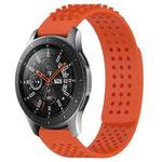 For Samsung Galaxy Watch 46mm 22mm Holes Breathable 3D Dots Silicone Watch Band(Orange)