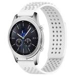 For Samsung Gear S3 Classic 22mm Holes Breathable 3D Dots Silicone Watch Band(White)
