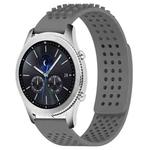 For Samsung Gear S3 Classic 22mm Holes Breathable 3D Dots Silicone Watch Band(Grey)