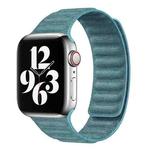 For  Apple Watch 3 38mm Denim Magnetic Watch Band(Cyan)