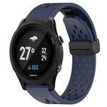 For Garmin Forerunner 935 22mm Folding Buckle Hole Silicone Watch Band(Midnight Blue)