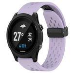 For Garmin Forerunner 935 22mm Folding Buckle Hole Silicone Watch Band(Purple)