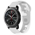 For Samsung Gear S3 Classic / Frontier 22mm Double Color Silicone Watch Band(Gray+White)