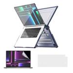 For MacBook Pro 16.2 A2485/A2880 ENKAY Hat-Prince 3 in 1 Protective Bracket Case Cover Hard Shell with TPU Keyboard Film / PET Screen Protector, Version:EU(Dark Blue)