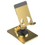 Aluminum Alloy Adjustable Folding Desktop Phone Holder(Gold)