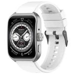 For OPPO Watch 4 Pro 22mm Solid Color Silicone Watch Band(White)