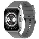 For OPPO Watch 4 Pro 22mm Solid Color Silicone Watch Band(Gray)
