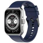 For OPPO Watch 4 Pro 22mm Solid Color Silicone Watch Band(Midnight Blue)