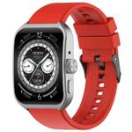 For OPPO Watch 4 Pro 22mm Solid Color Silicone Watch Band(Red)