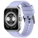 For OPPO Watch 4 Pro 22mm Solid Color Silicone Watch Band(Purple)