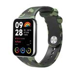 For Xiaomi Mi Band 8 Pro Painted Pattern Silicone Watch Band(Camo Green)