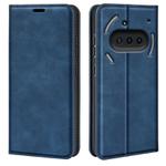 For Nothing Phone 3a Retro-skin  Magnetic Suction Leather Phone Case(Dark Blue)