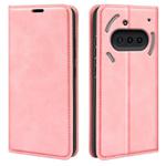 For Nothing Phone 3a Retro-skin  Magnetic Suction Leather Phone Case(Pink)
